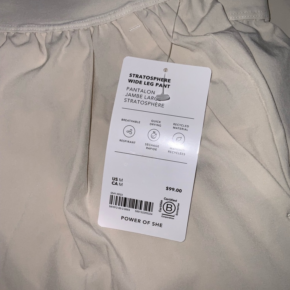Athleta Stratosphere Bone Wide Leg Pants 🆕 MEDIUM - Picture 2 of 8
